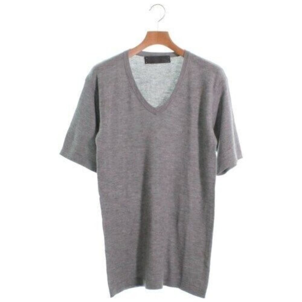 The Elder Statesman Knitwear 100% Cashmere T-shirt short sweater Gray Large